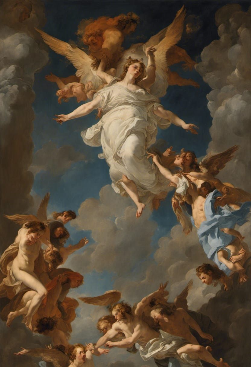 Angelic Ascent in Baroque Style