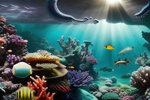 Bioluminescent Sea Ecosystem in 8K 3D