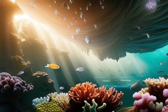 Bioluminescent Deep Sea Ecosystem in 8K 3D