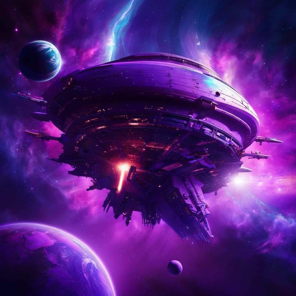 purple starship .