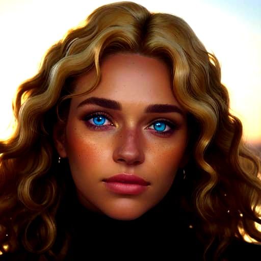 Woman with Heterochromia: Blue and Brown Eyes