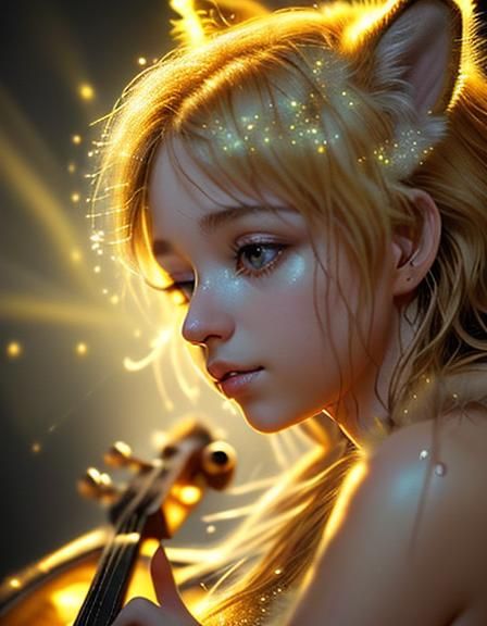 Muse of Music in Atmospheric Lighting