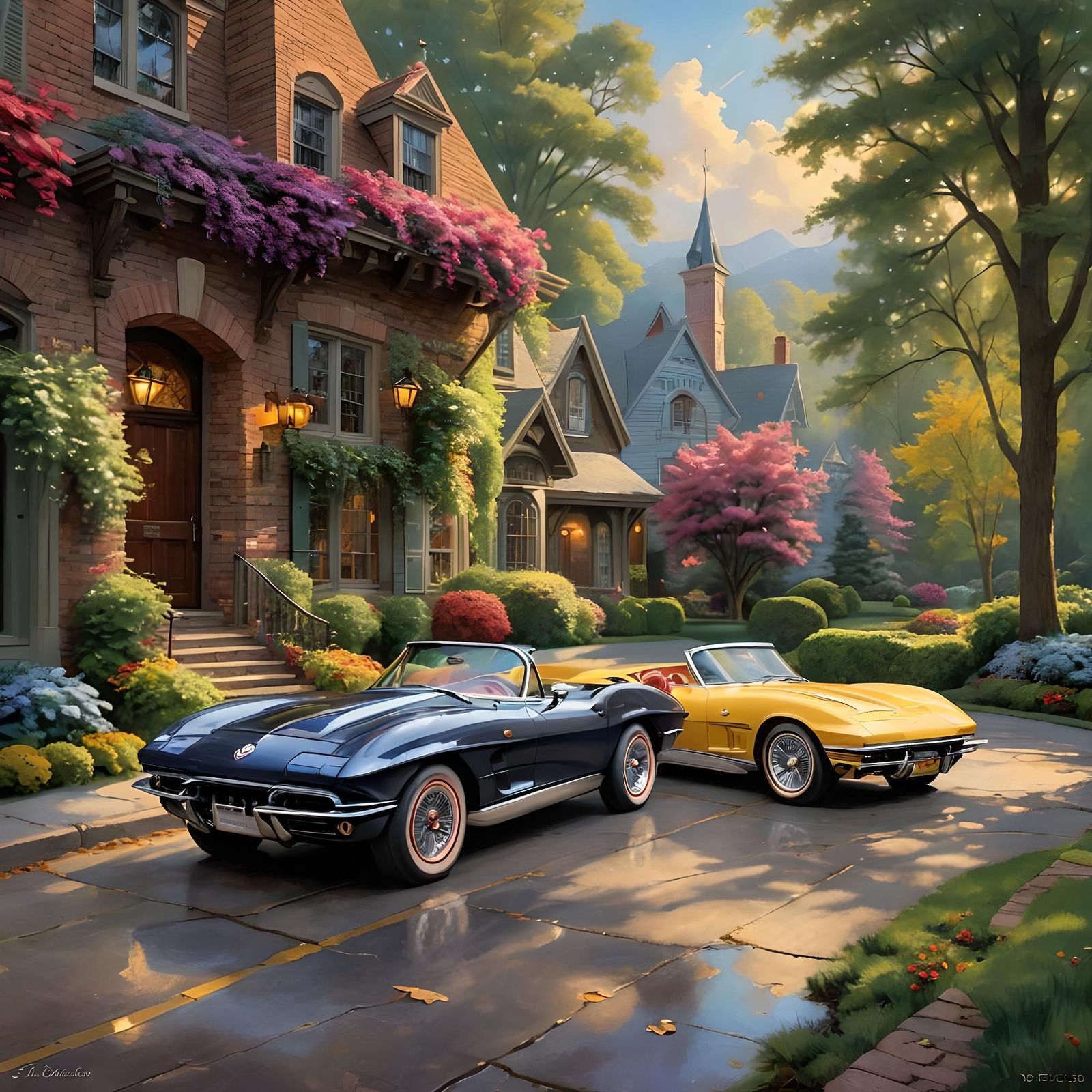 Corvette Keys: Artistic Illustration in Vibrant Colors