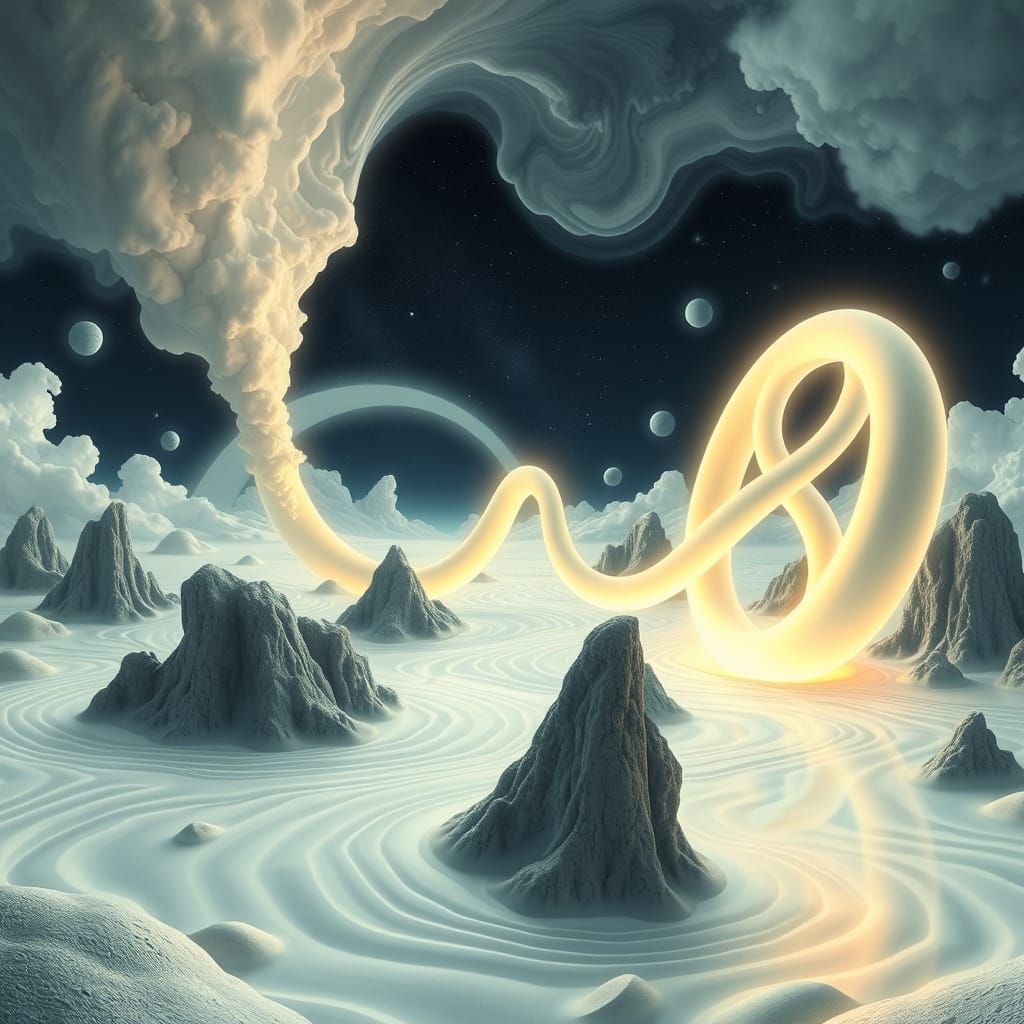 Infinity Embodied in Surrealist Dreamscape