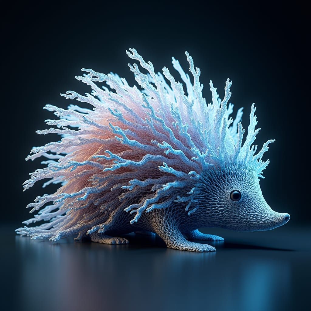 Iridescent Hedgehog of Lightning and Frost