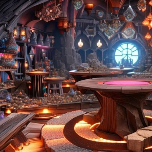 Photo Realistic Hobbit Crystal Shop in Unreal Engine