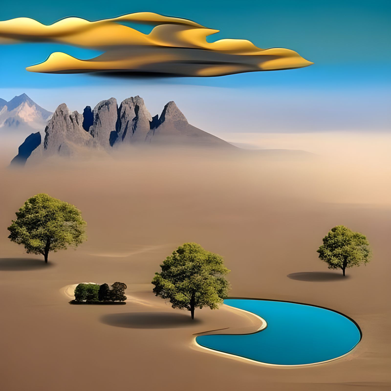 Surreal Nature Illusion with Hidden Faces