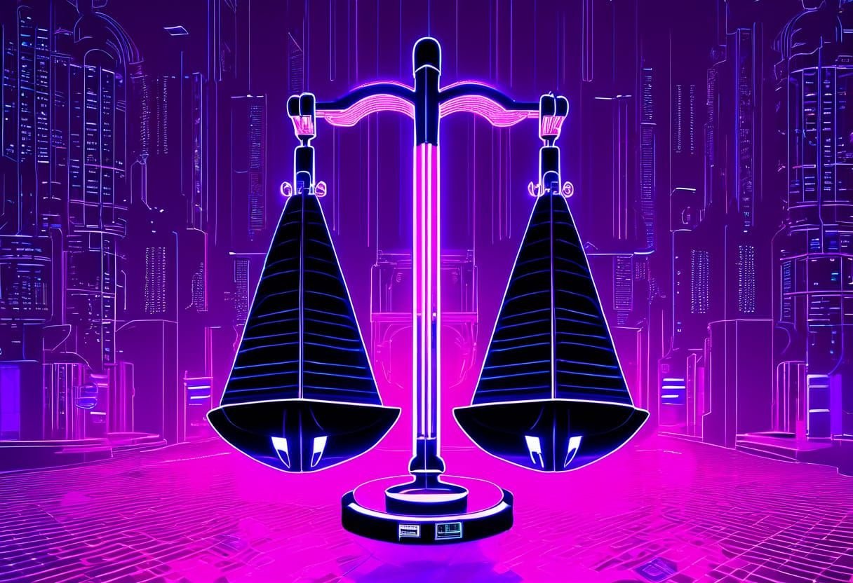 Neon Cityscape in Futuristic Metropolis