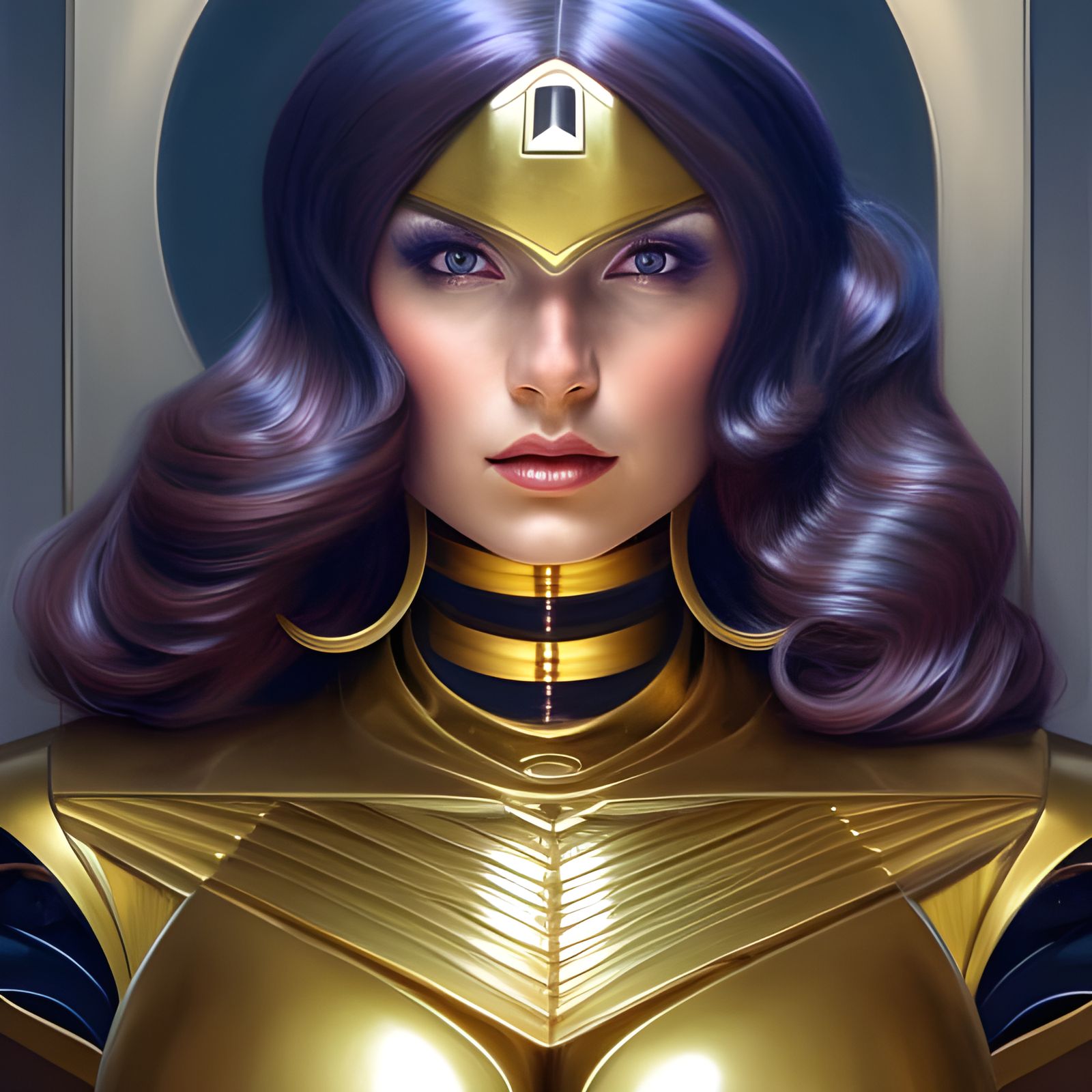 Robot Witch with Golden Ratio in Digital Art