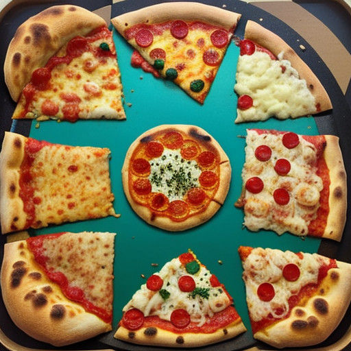 A Seductive Pizza in a Bold, Colorful Style