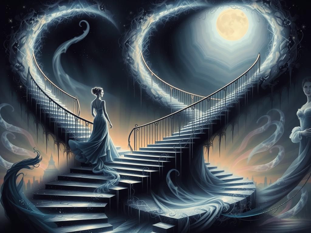 Vienna Waltz Dancers at Dusk in Futuristic Photorealism