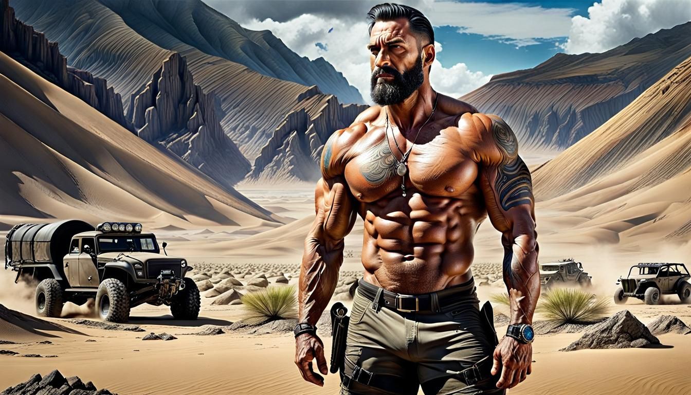 Post-Apocalyptic Bodybuilders Emerge in Wasteland