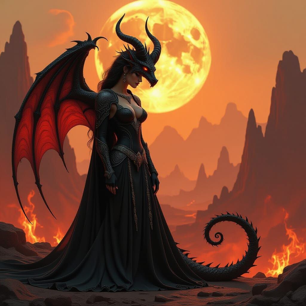 Lucifer Gives Birth to a Queen Dragon in Hell