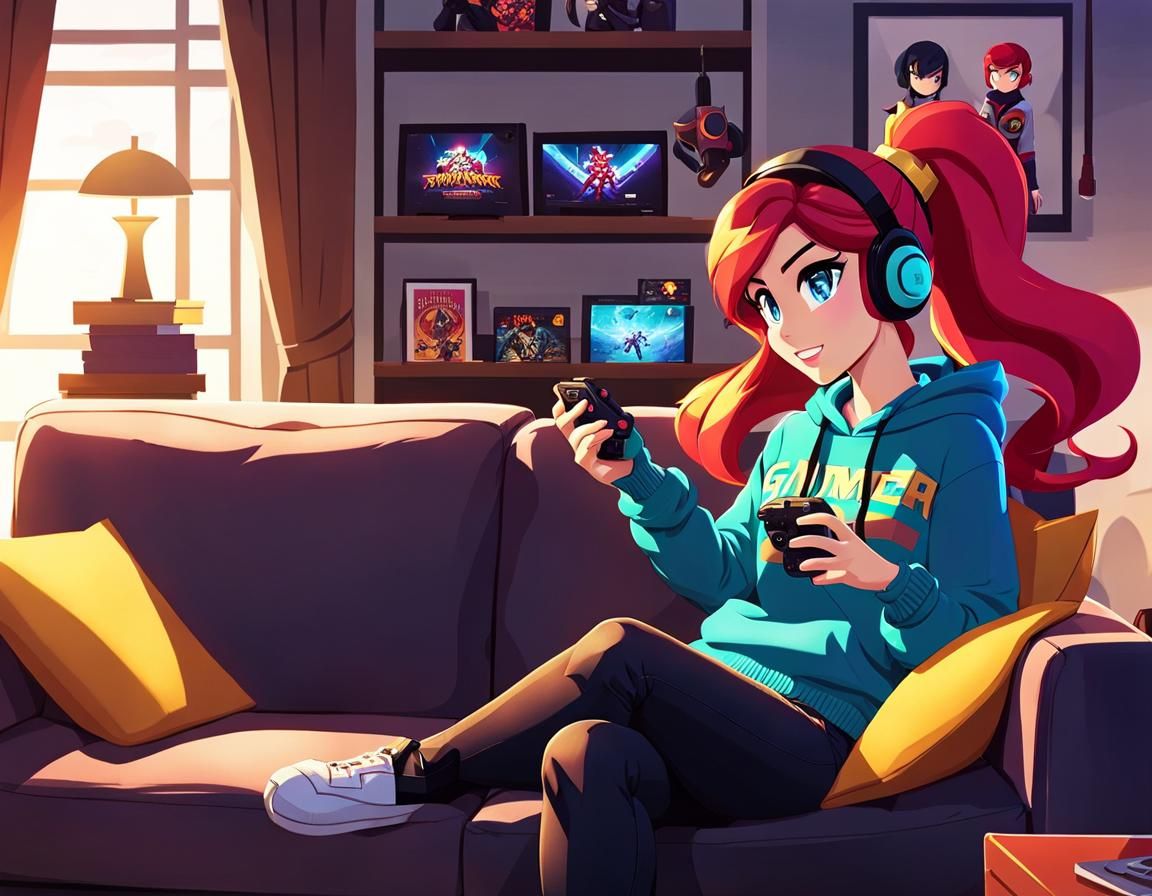 Sunset Shimmer as Gamer Girl