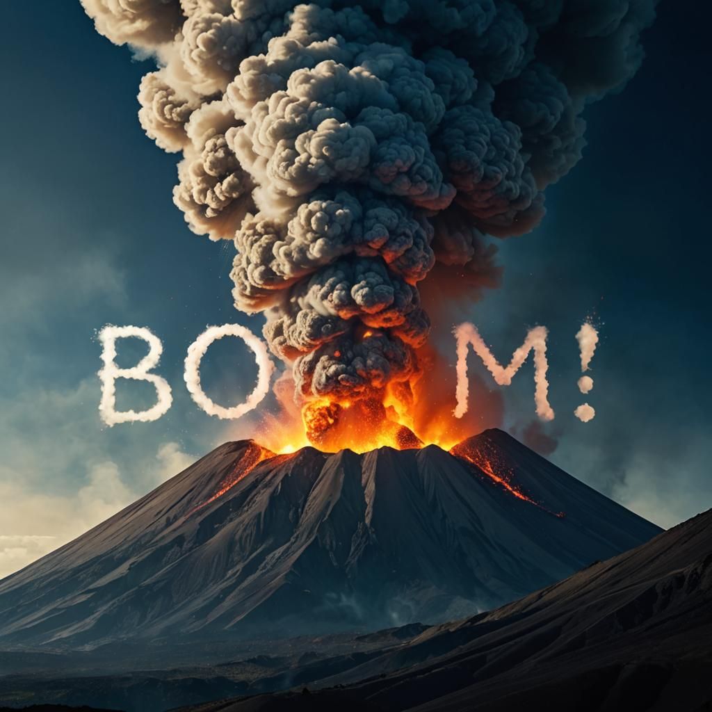 Volcanic Eruption Spells "Boom!" in Smoke