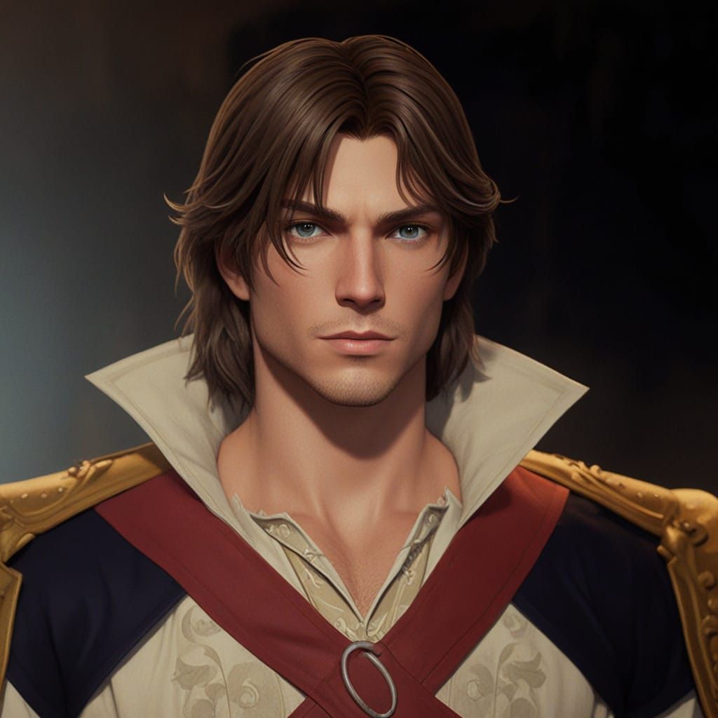 Tall, Handsome Hero in Ethereal Fantasy Landscapes