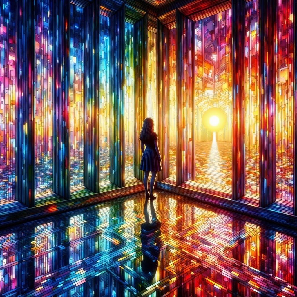 Refracted Sunlight Creates Spectrum Carpet