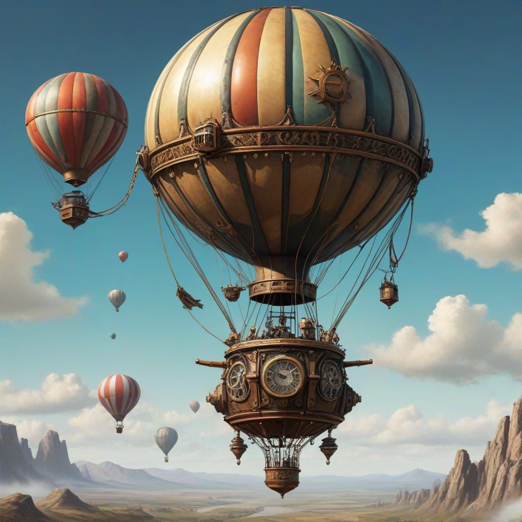 Steampunk Hot Air Balloon Soars