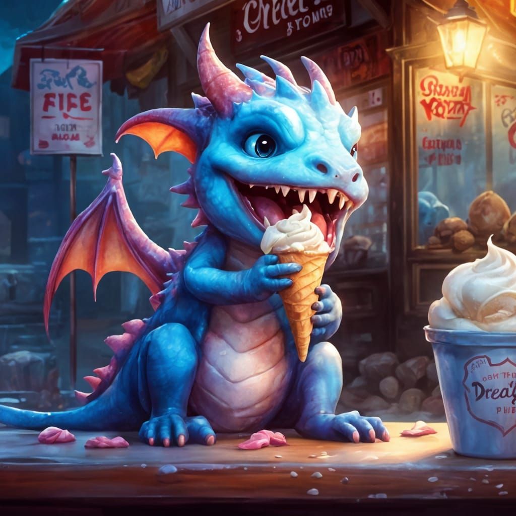 Dragons can have Ice Cream too ! 🍦🔥