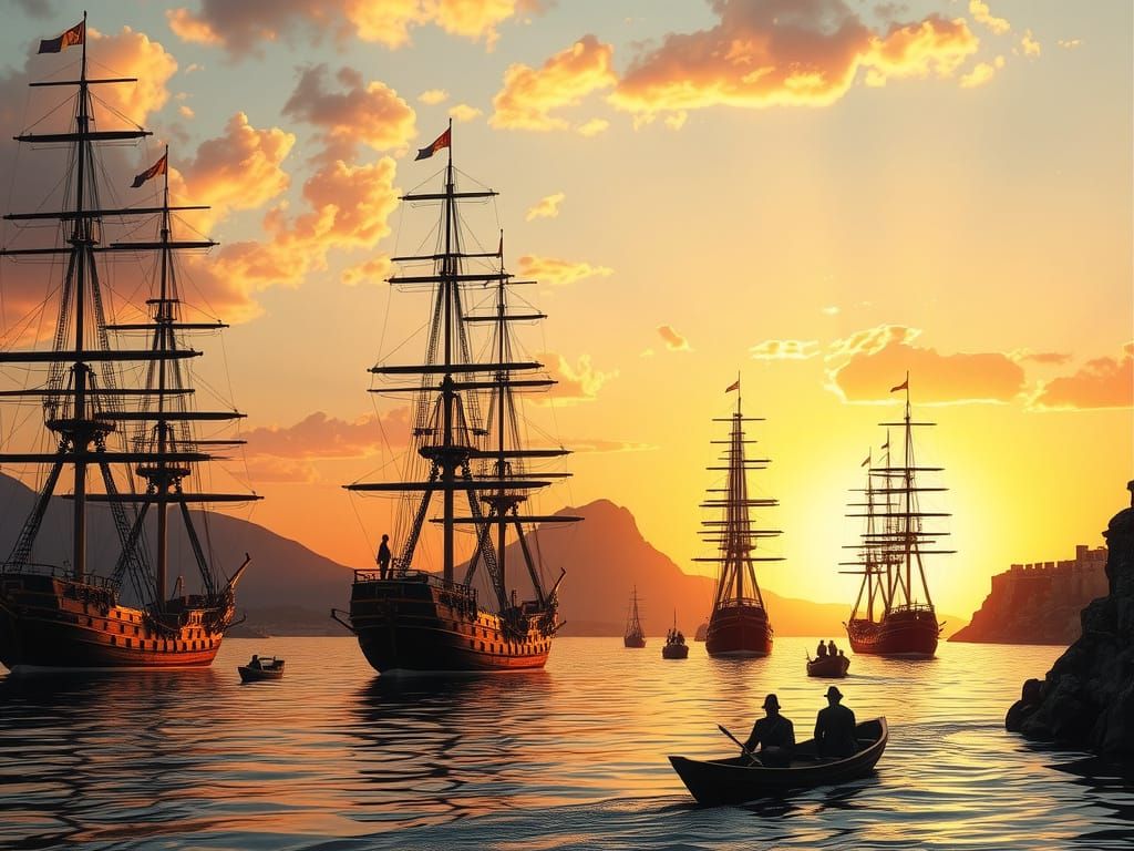 1796. Gibraltar Harbour