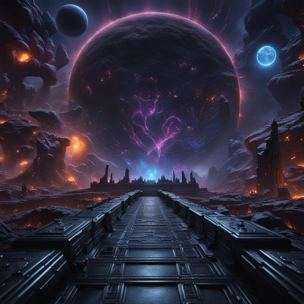 Dark Synth: A Fantastical Concept Art Piece