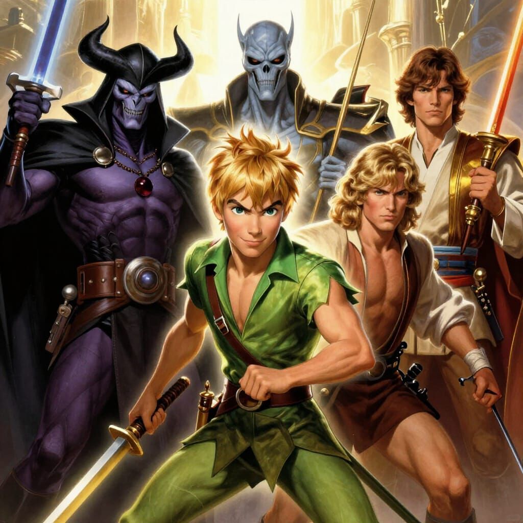 Fantasy Heroes Unite: Peter Pan, He-Man, Anakin vs Villains