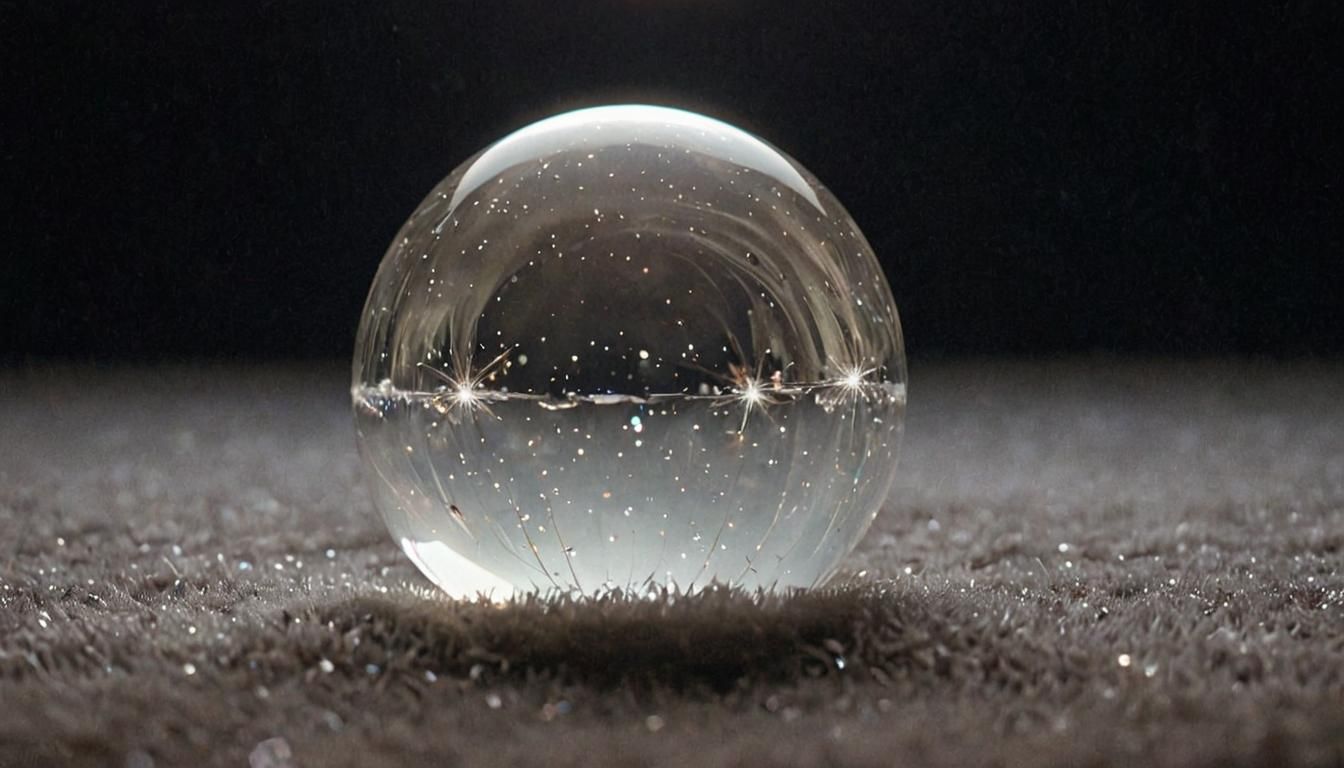 Celestial Orb in Ethereal Glowing Aura, Set Against Vibrant....