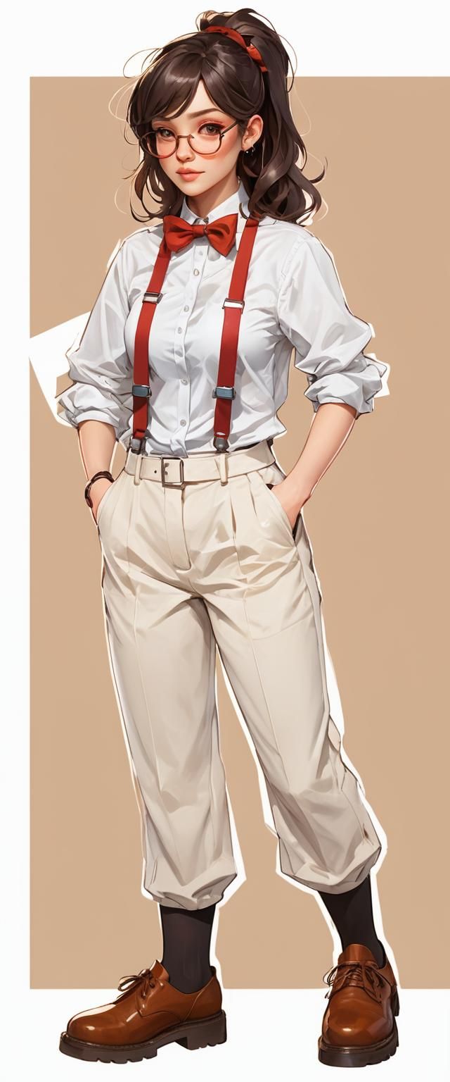 Nerdy Girl Portrait in Artgerm Style, 8K