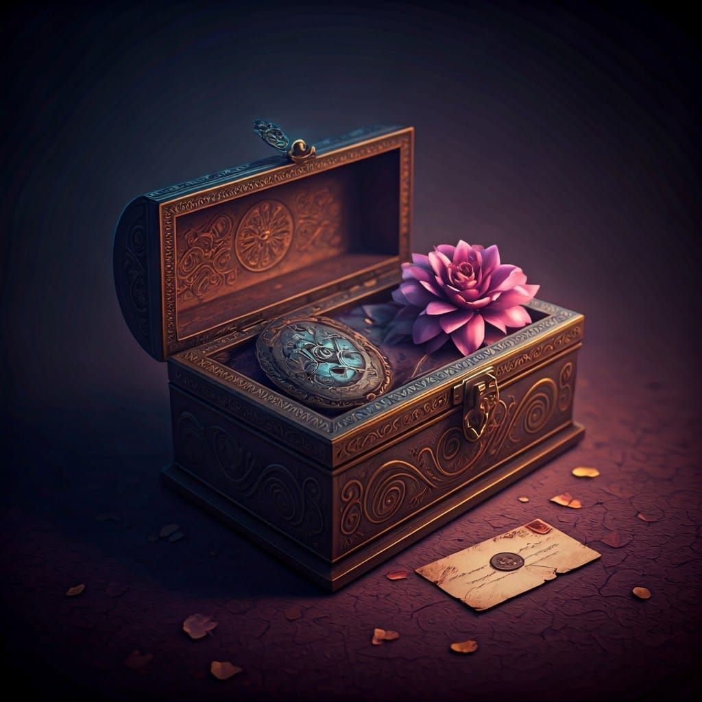 Ethereal Keepsake Box in Dark Fantasy Style