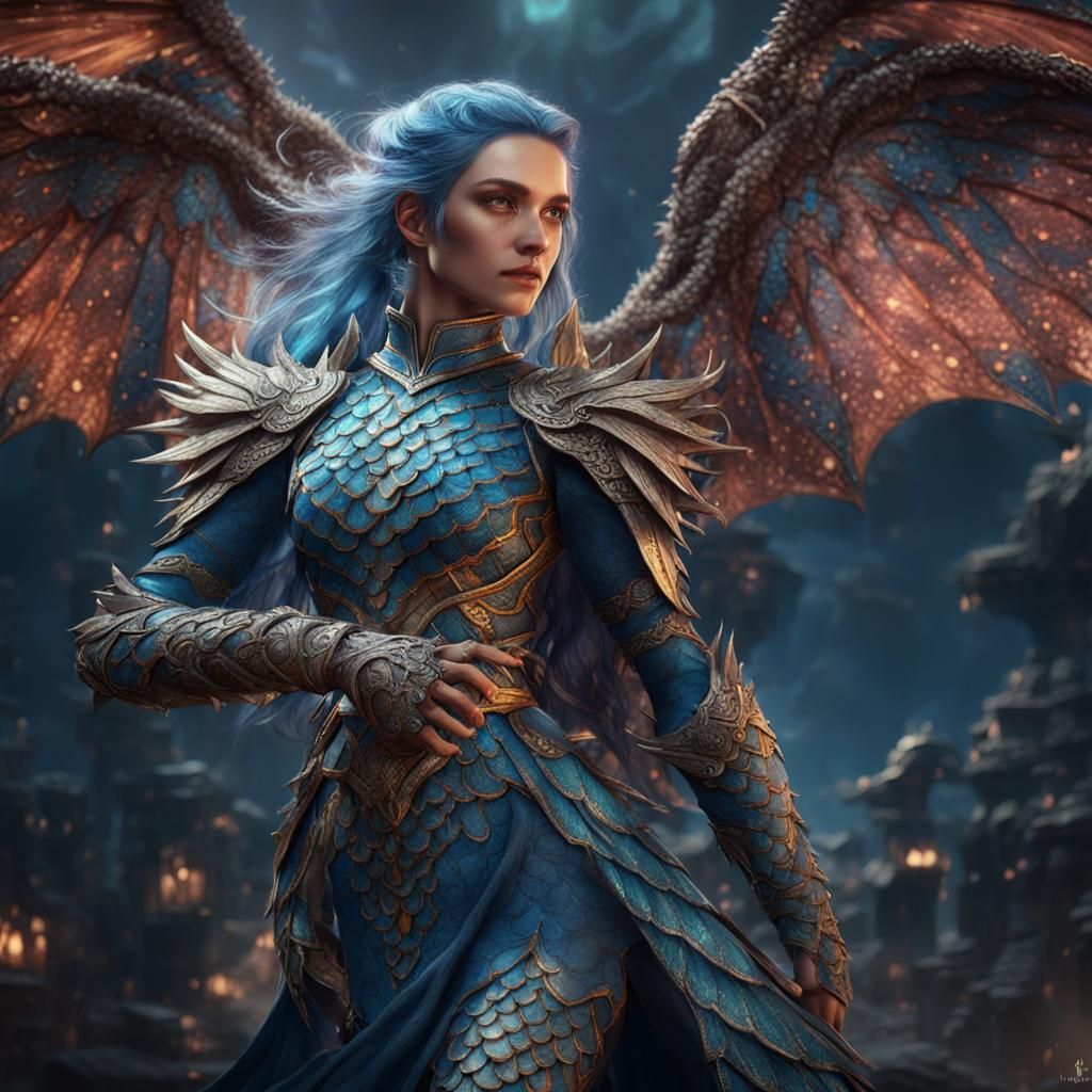 Dragon Woman: Detailed Fantasy Art in Unreal Engine