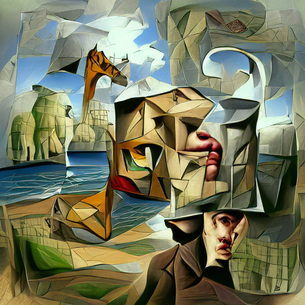 Abstract Cubist Surrealism Concept Art