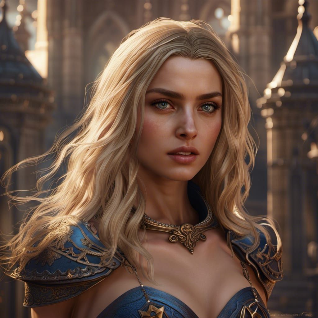 Young Blonde Mage: Fantasy Concept Art