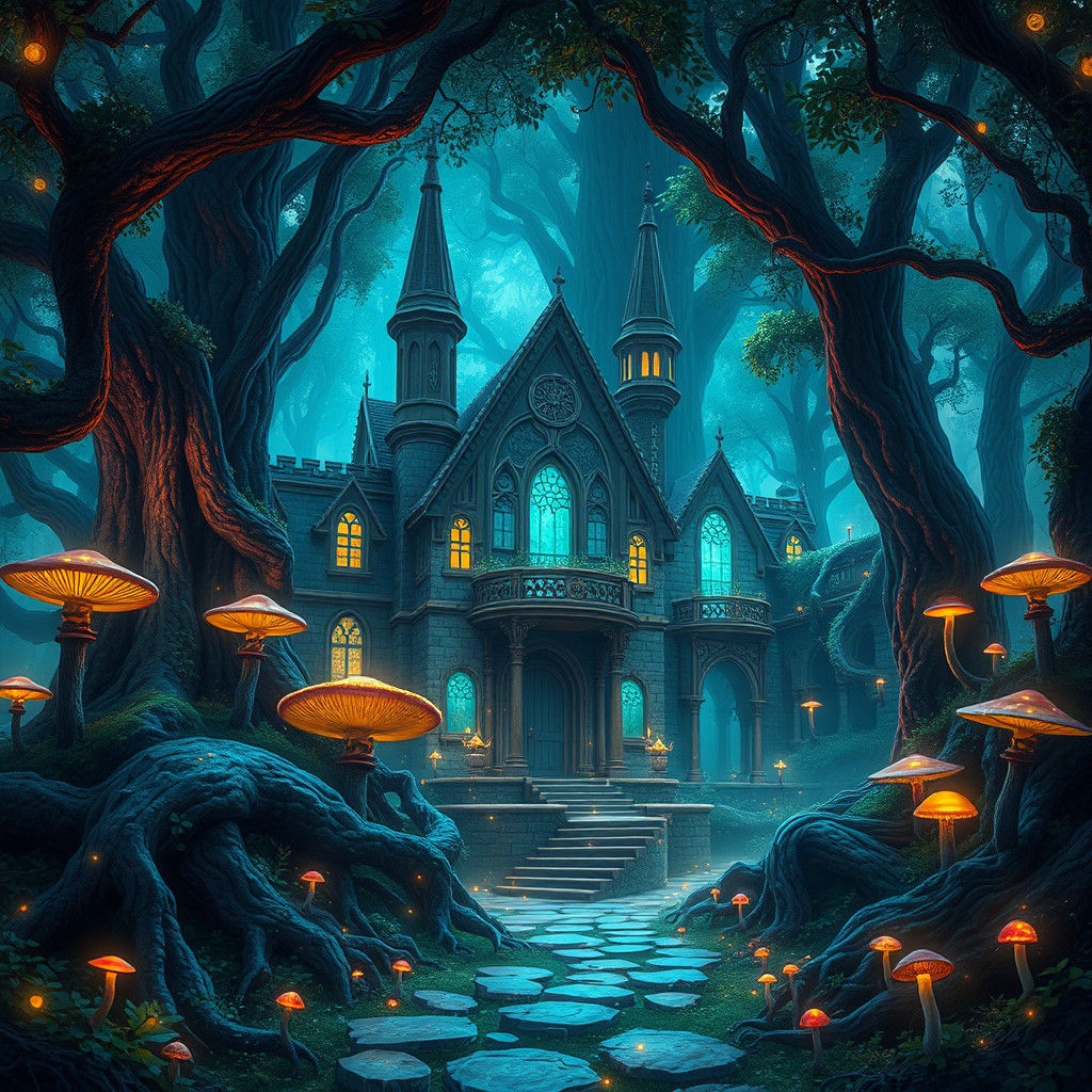 Mystical School Hidden in Enchanted Forest