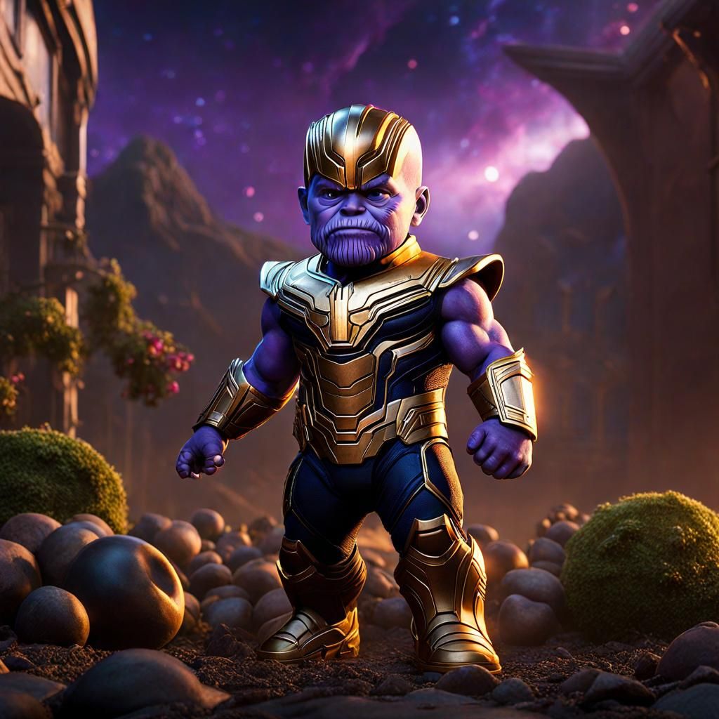 Baby Thanos Goes to Monster School