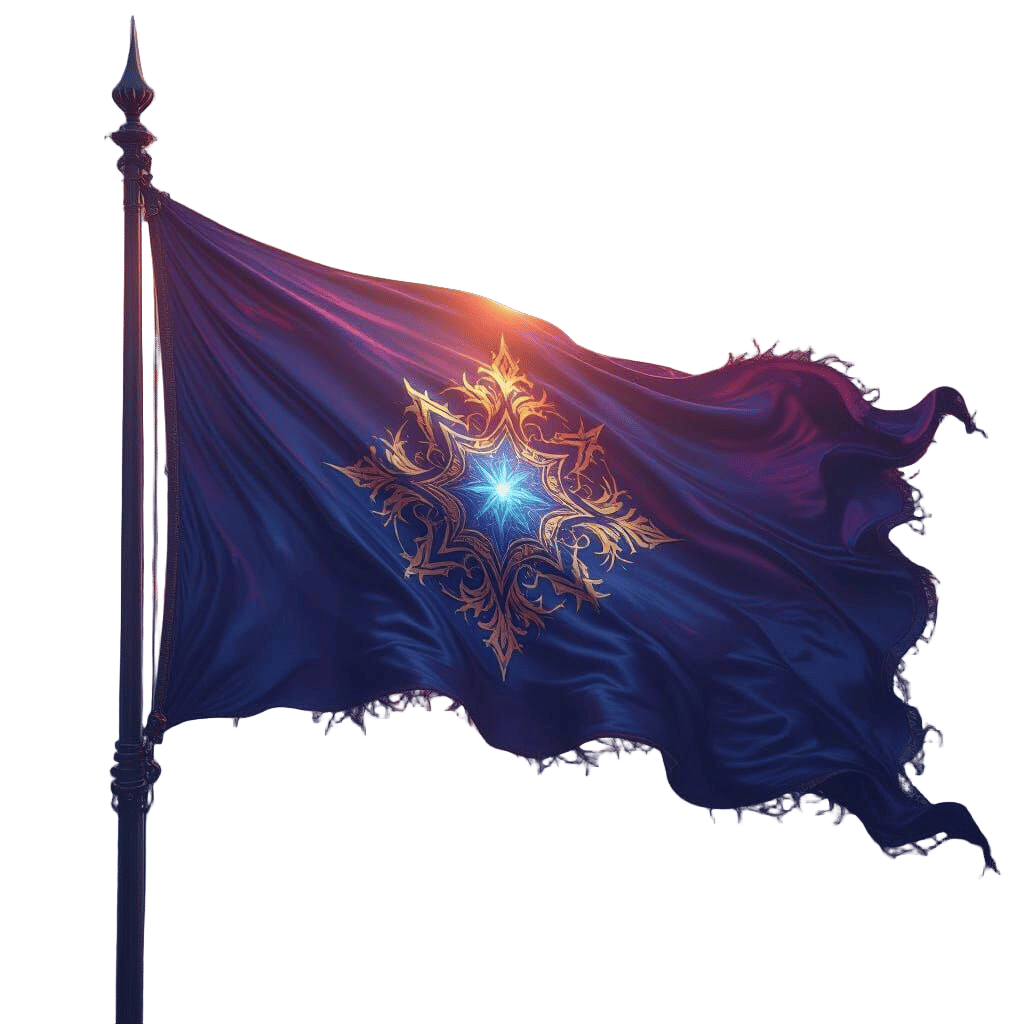 Fantastical Flag in Deep, Complementary Colors