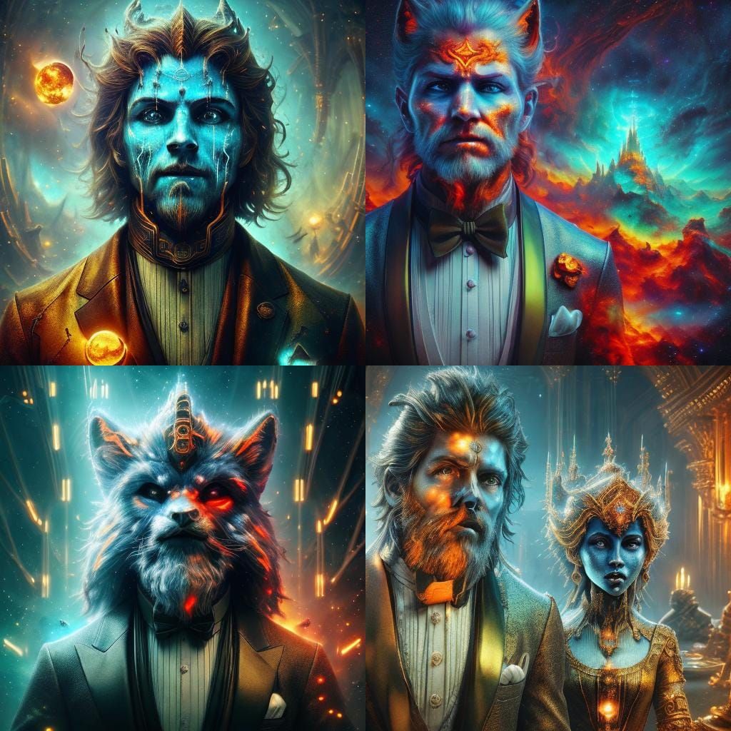 Time Reavers: Enigmatic Agents in Detailed Digital Painting