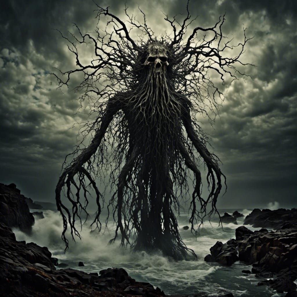 Ghastly Encounter in a Haunted Landscape