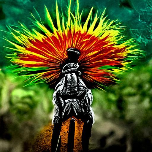 Hyperdetailed Rastafarian in Reggae Style