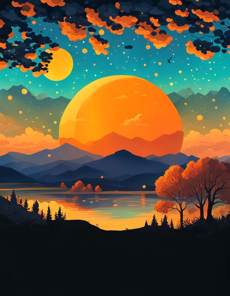 Sunset : Tangerine orange