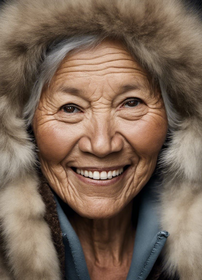 Aleeta, an Eskimo lady living in the Aleutians
