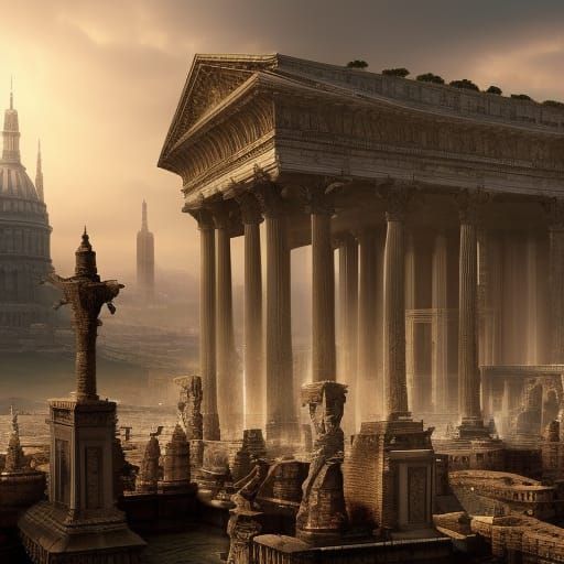 Epic Roman Empire Digital Matte Painting