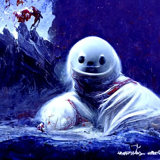 Baymax in Elden Ring Horror, Doré Style