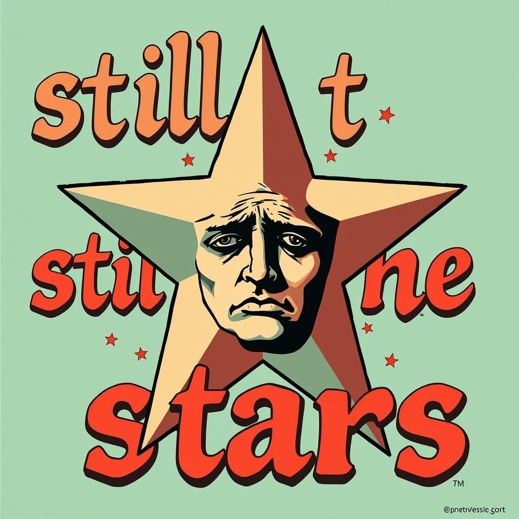 Sad Star Pop Art with Bauhaus Elements