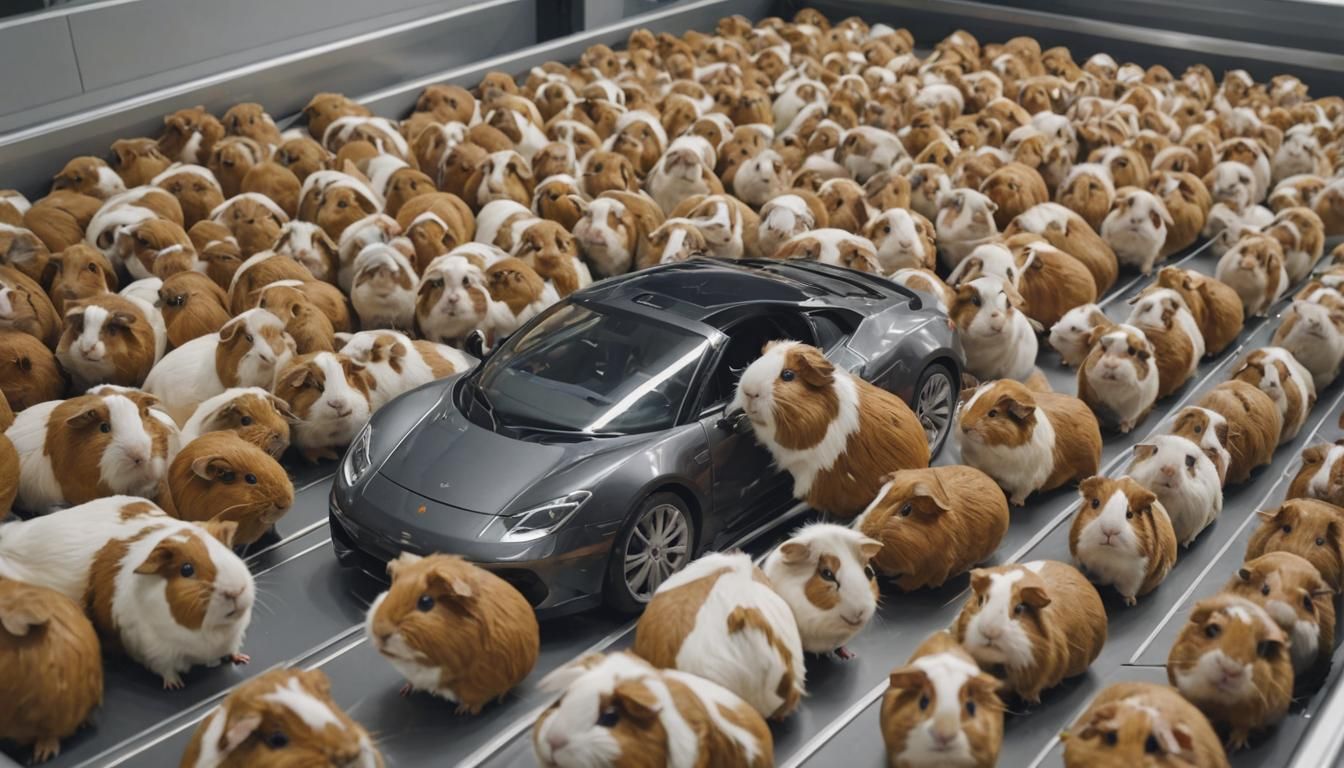 guinea pigs at the car show