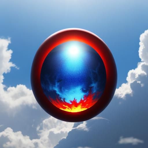Glowing Blue Egg Ablaze in Divine Light