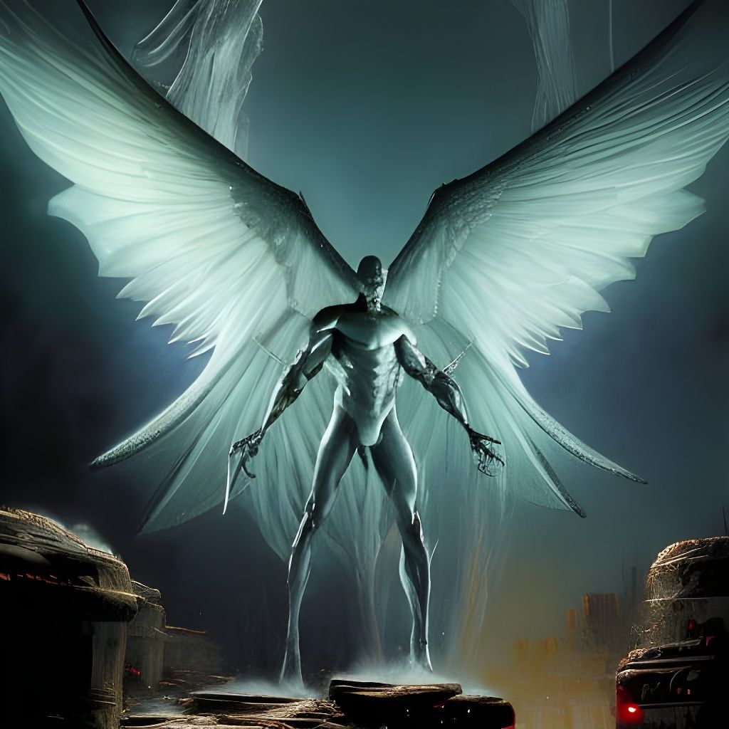 Ghostly Superhero in Ethereal World, Comic Book Art