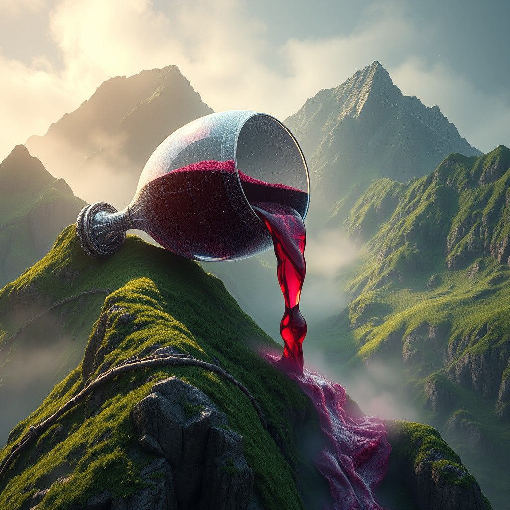 Colossal Wine Glass on Mystical Mountain