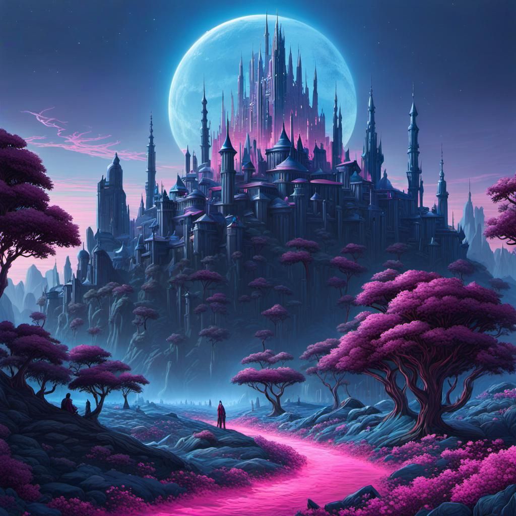 Ancient Medieval Village in Alien World: Concept Art