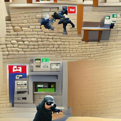 Bank Robbery Scene