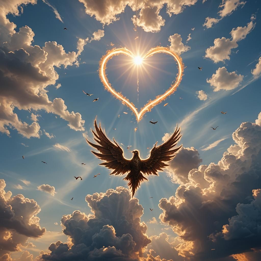 Abstract Echoes of Love Floating in Sunlight